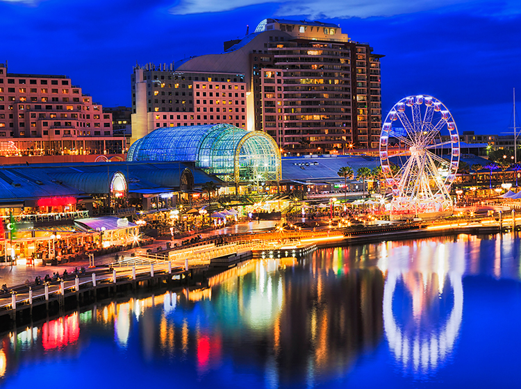 View of the Darling Harbour Ferris Wheel