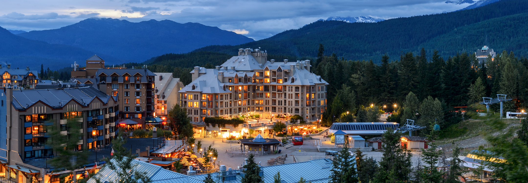Whistler Village at twilight