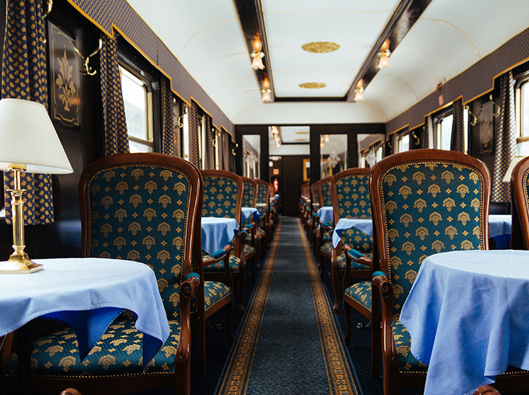 interior of luxury train