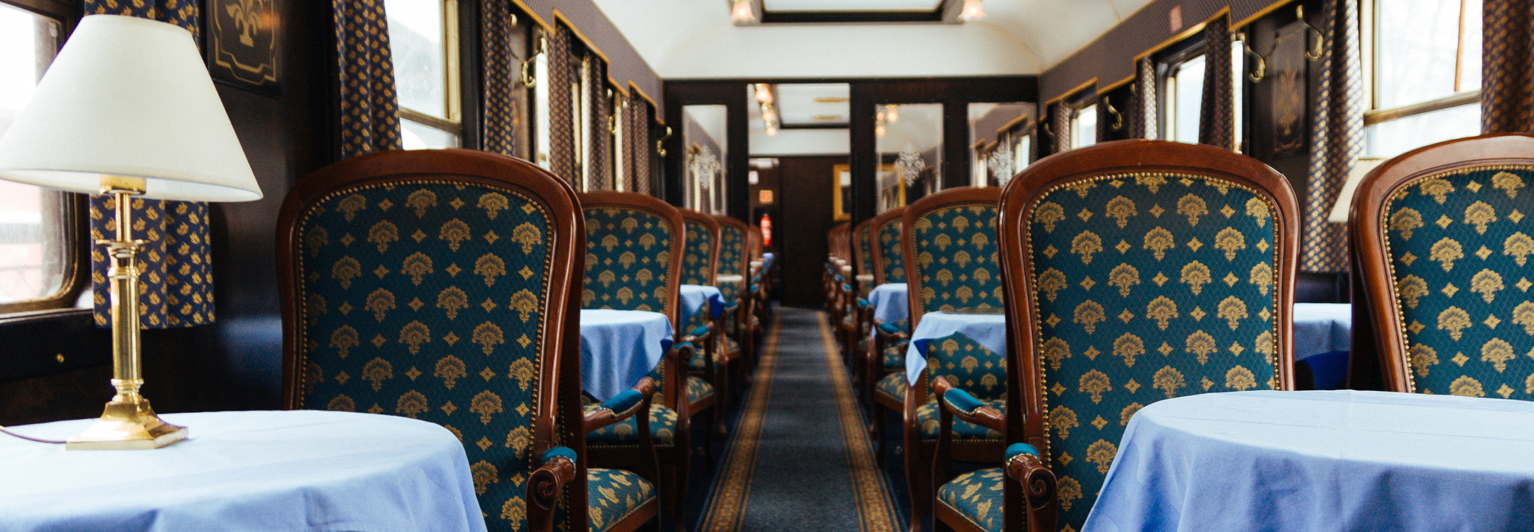 interior of luxury train