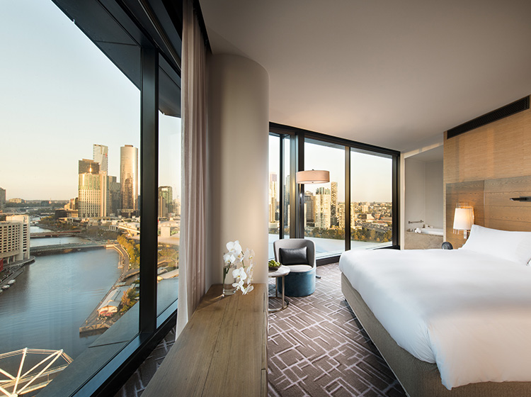 Panoramic Suite Bedroom Pan Pacific Melbourne