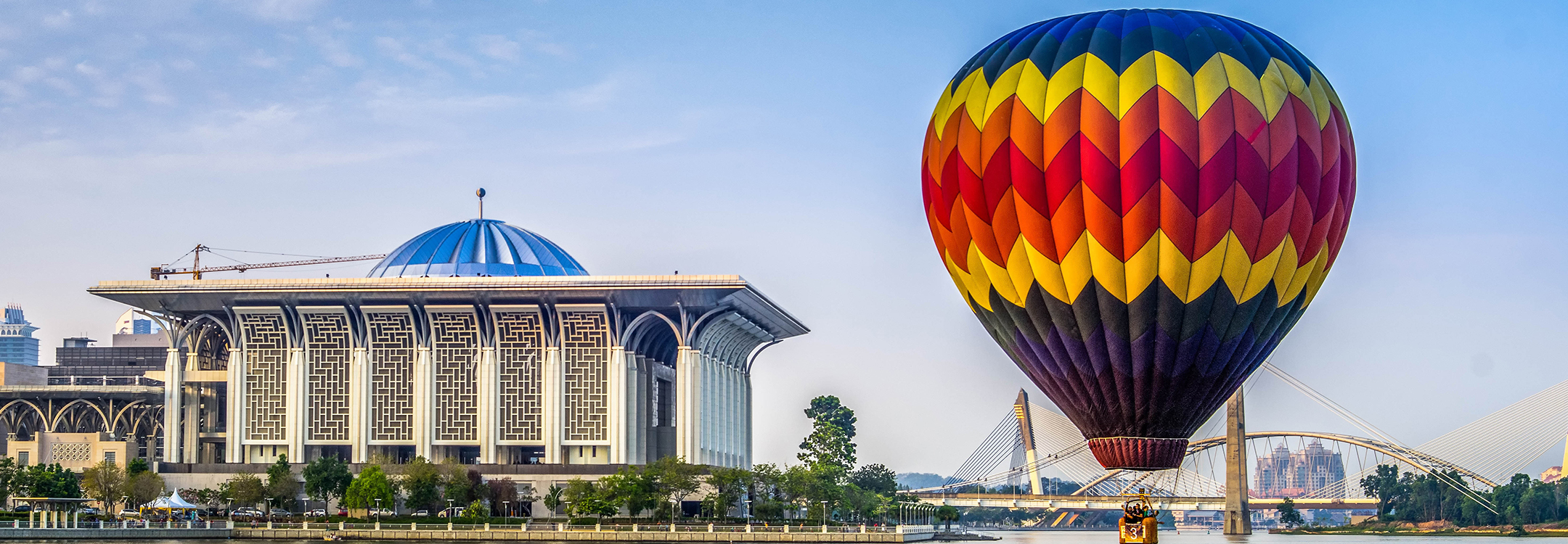 Hot air balloon ride over Sultan Mizan Abidin Mosque