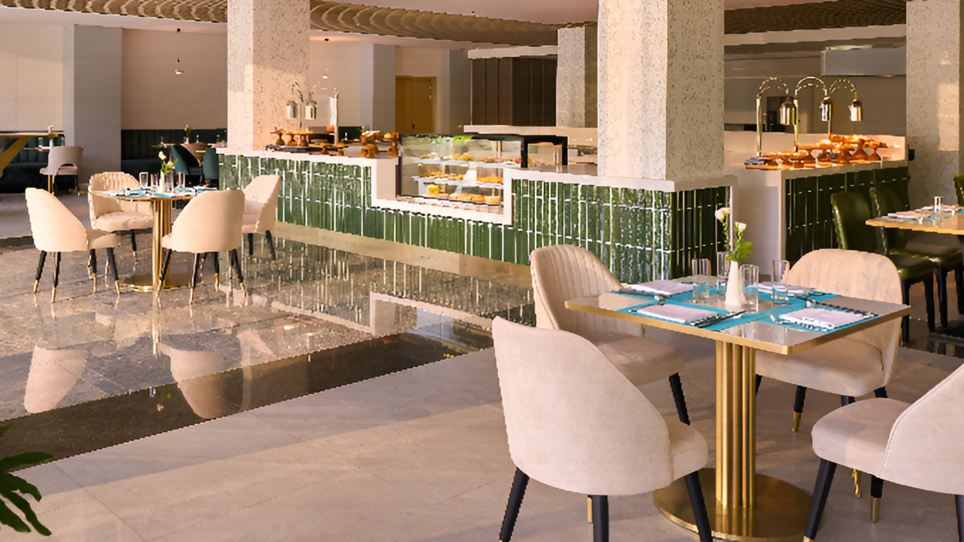 Stylish restaurant dining area at PARKROYAL Serviced Suites Hanoi