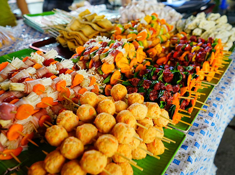 Exotic Asian street food