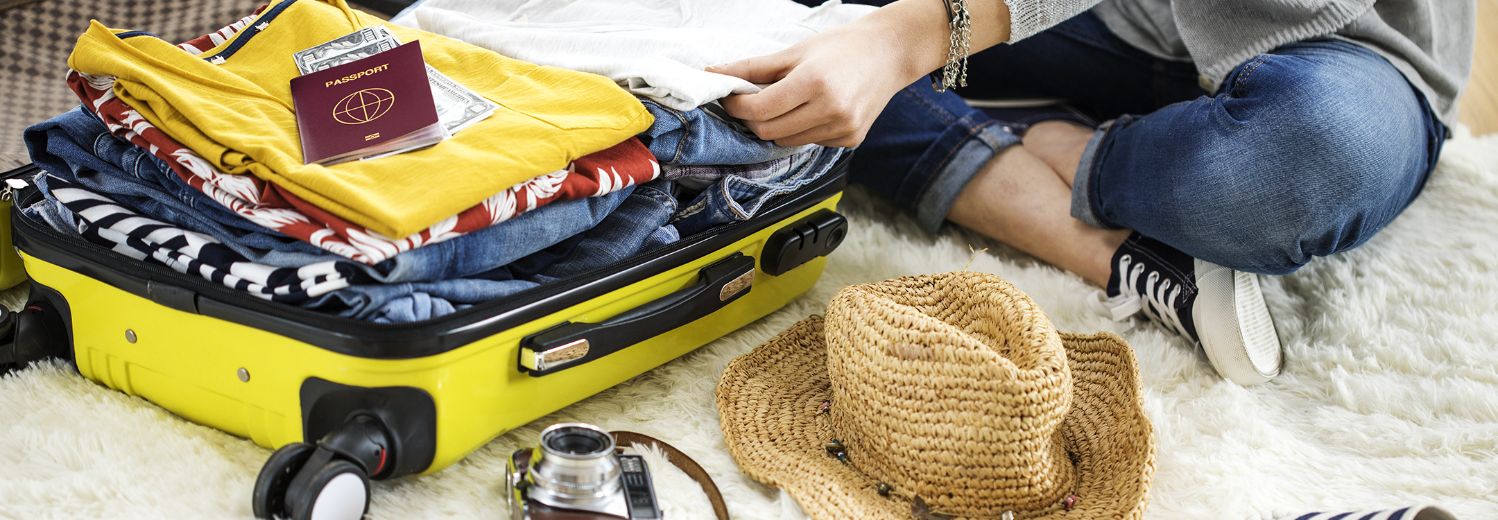 suitcase for travel essentials 