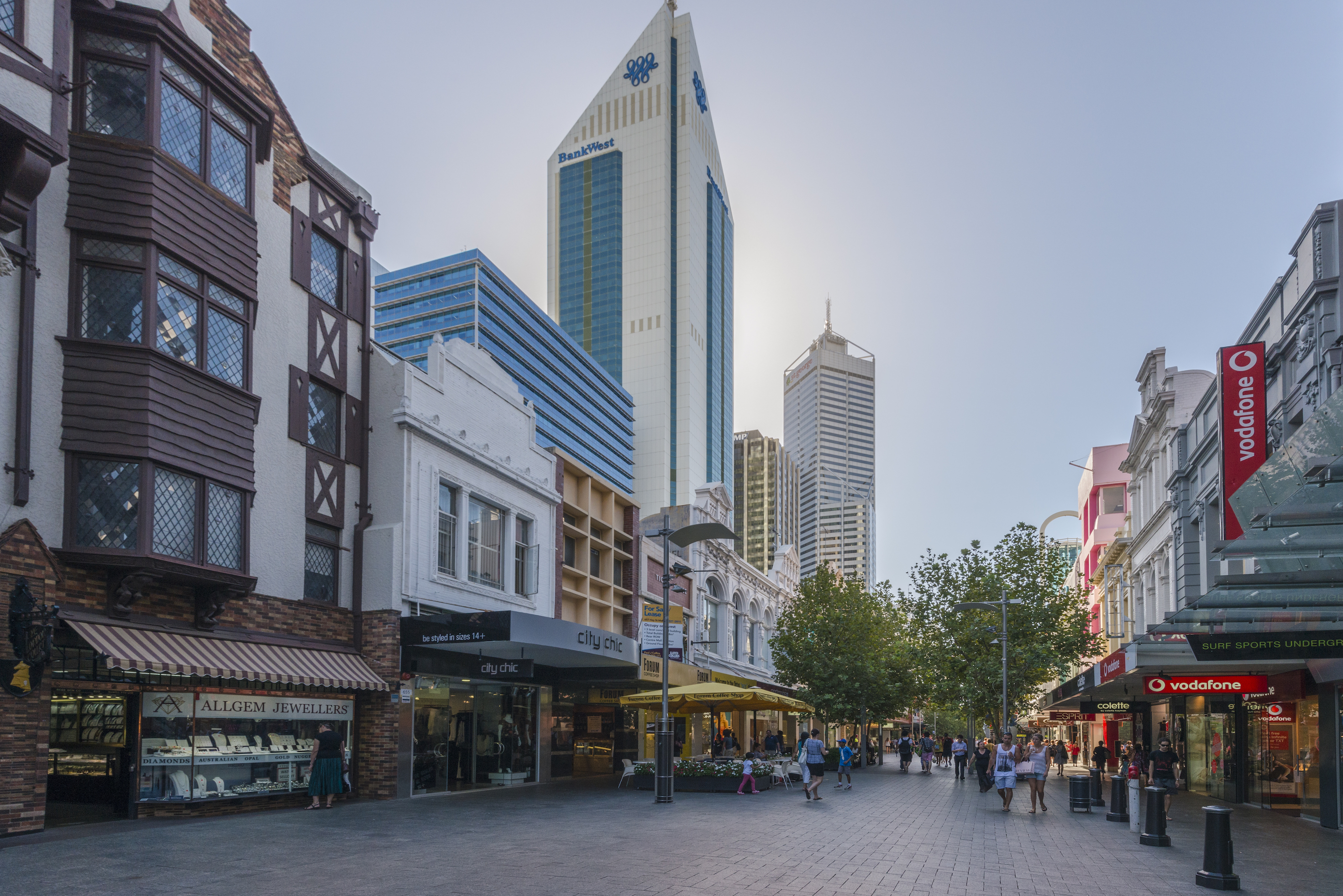 perth city shopping street