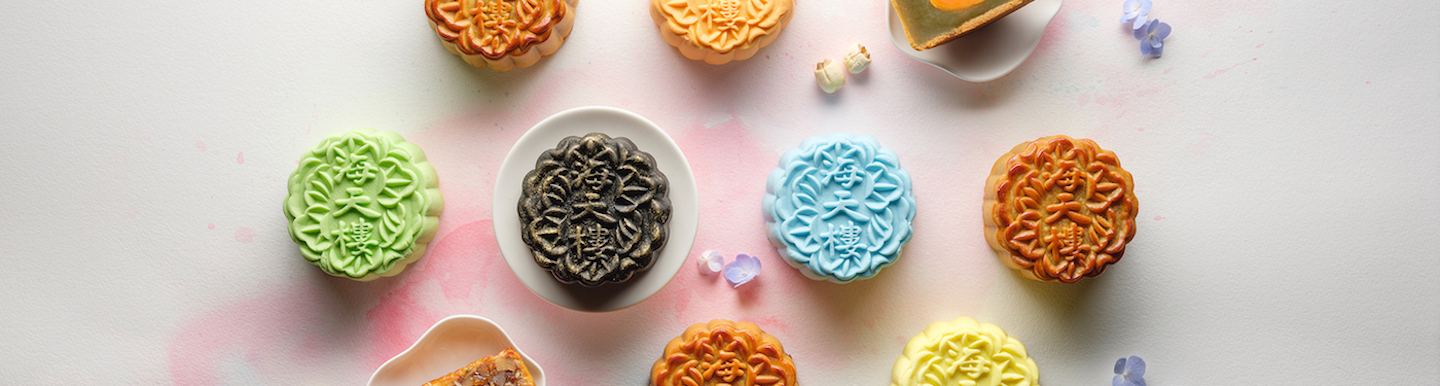 colourful mooncakes in singapore