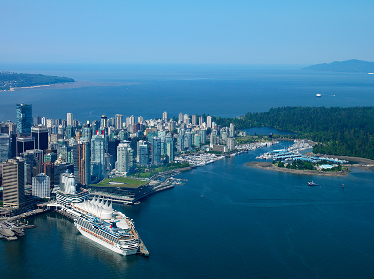 Aerial view of Vancouver