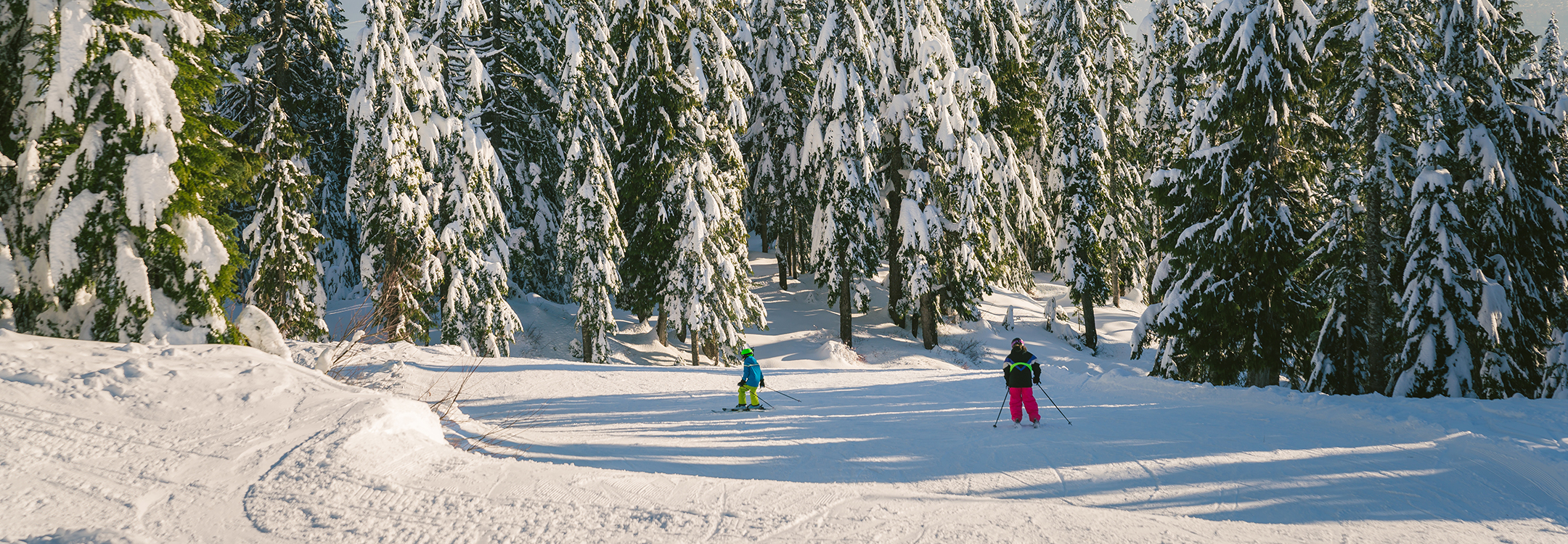 couple skiing