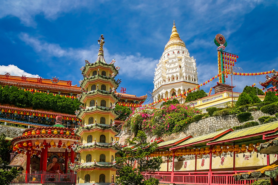 outdoor view of kek lok si temple in penang