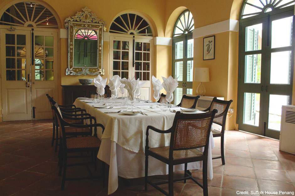 rustic interiors of suffolk house restaurant