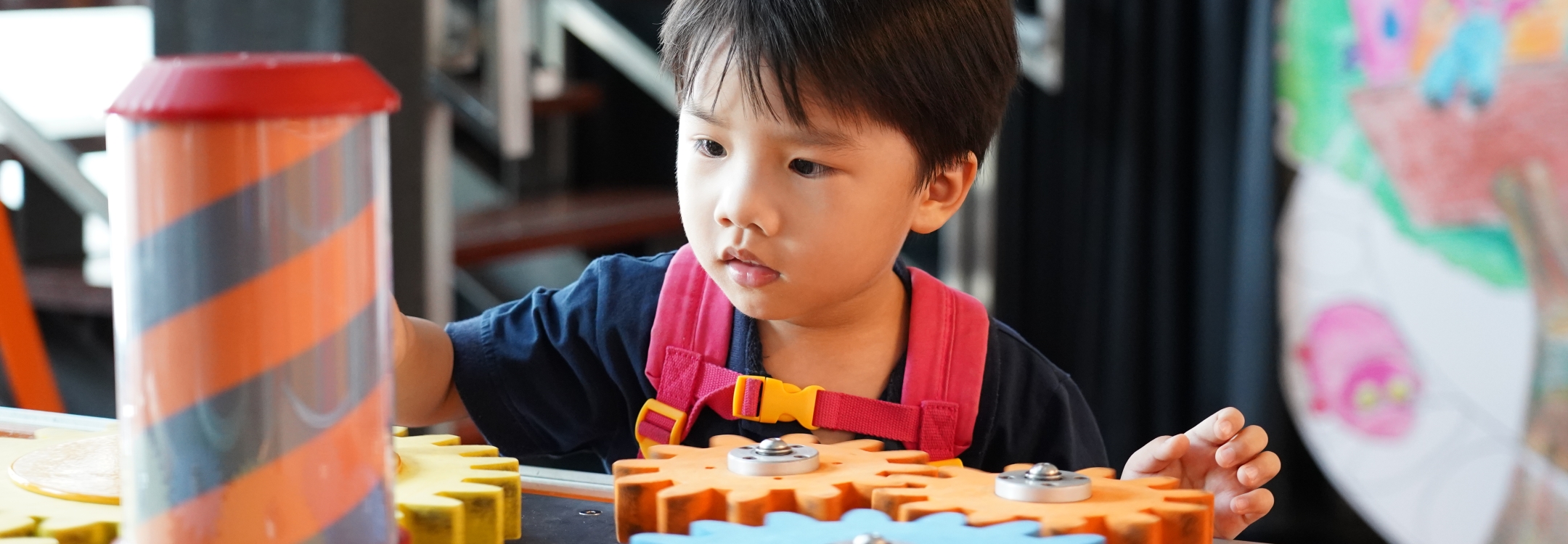 kid at science center