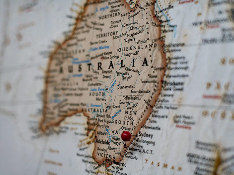 australia map sydney
