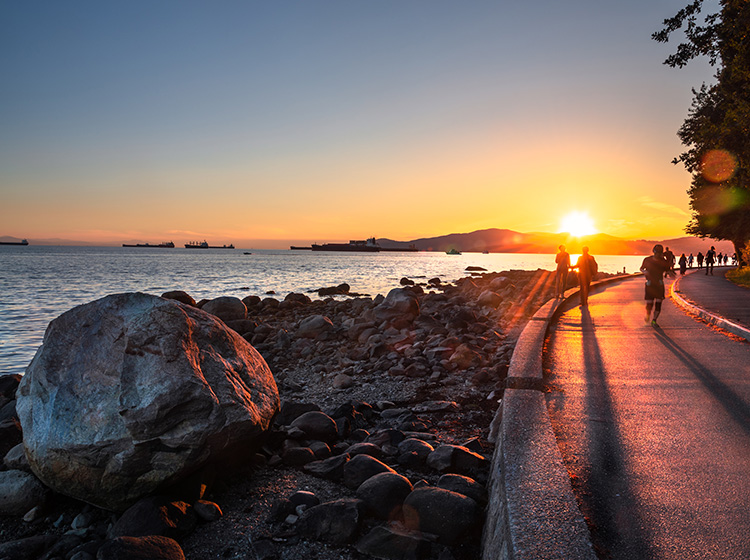 vancouver canada summer seawall cycling