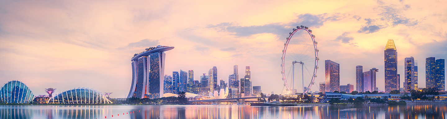 Panoramic view of Singapore skyline