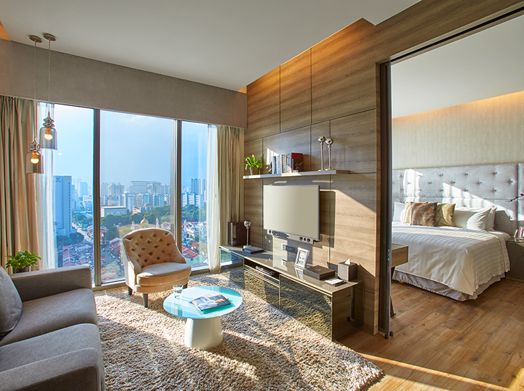 Living room space at a Serviced Suite