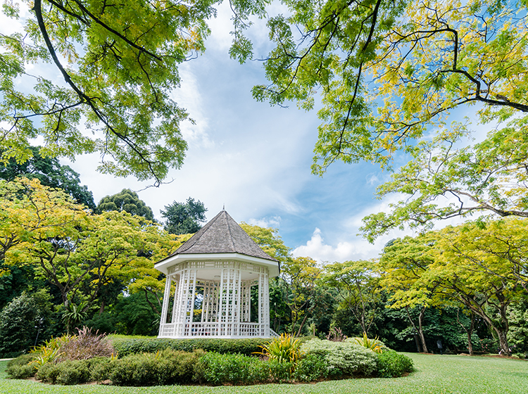 pavilion at the Singapore Botanic Garden