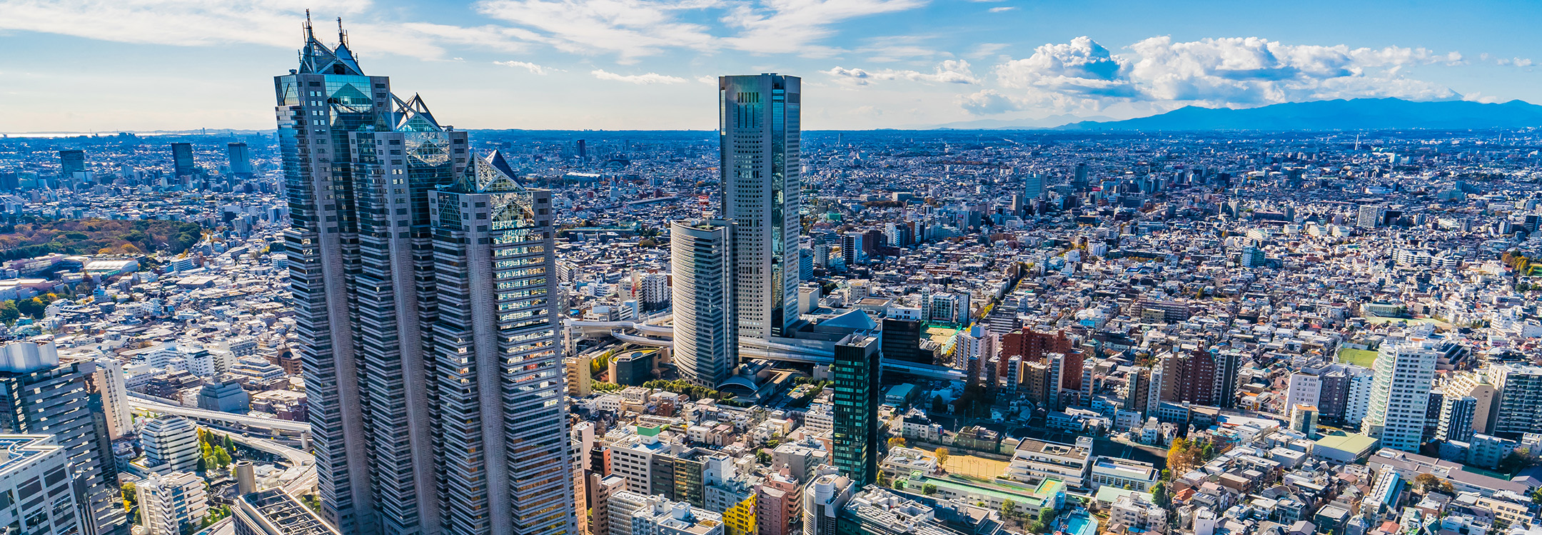 cityscape view from tokyo metropolitan government building observatory