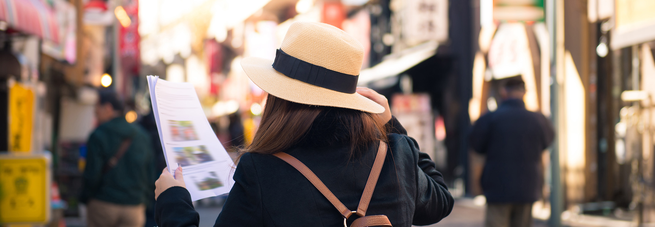 Travelling into market in Tokyo, Japan