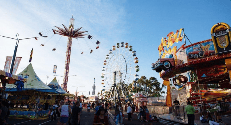 Easter Show rides at Sydney Olympic Park