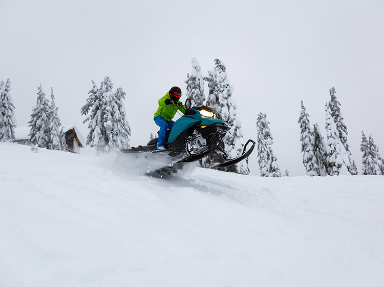 Snowmobile riding in Whistler