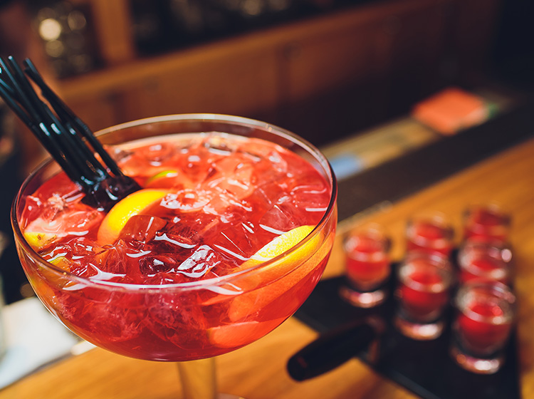 A trio of cocktails