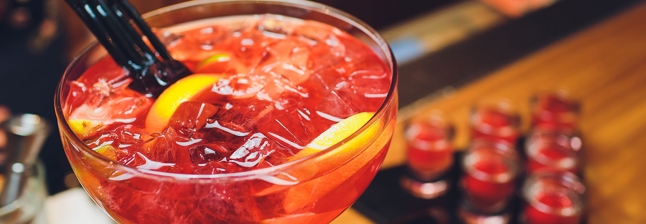 A trio of cocktails
