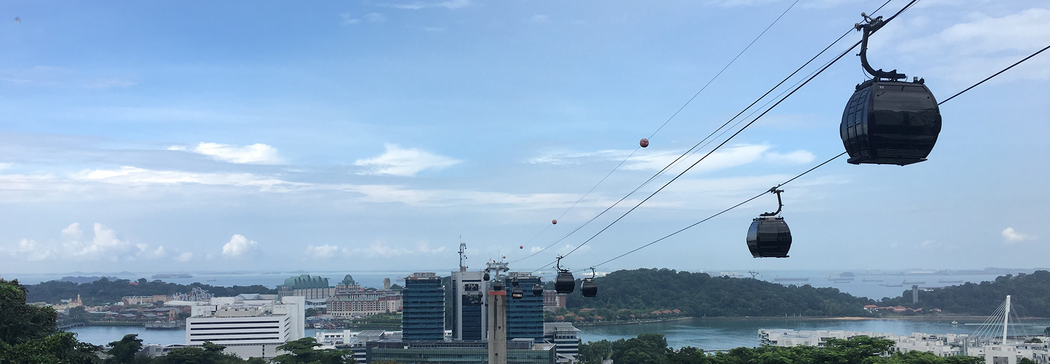 Cable car and view