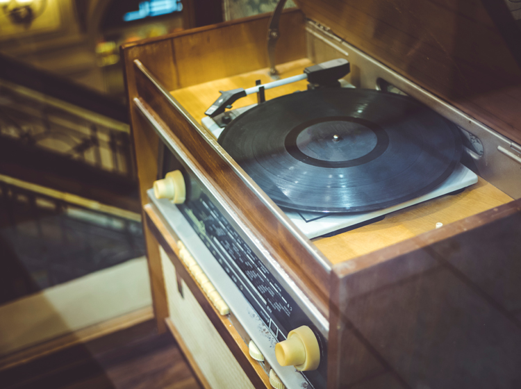 old vinyl player