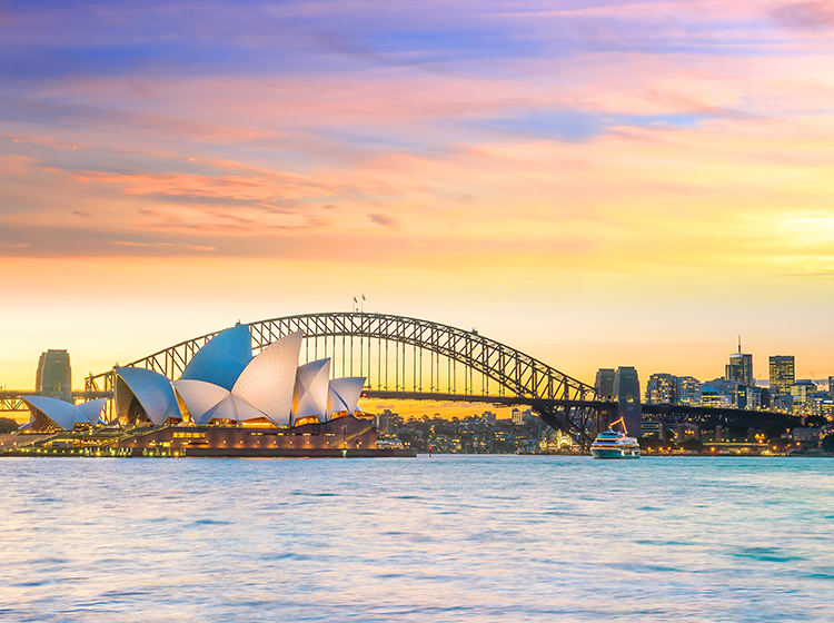 sydney opera house sunset