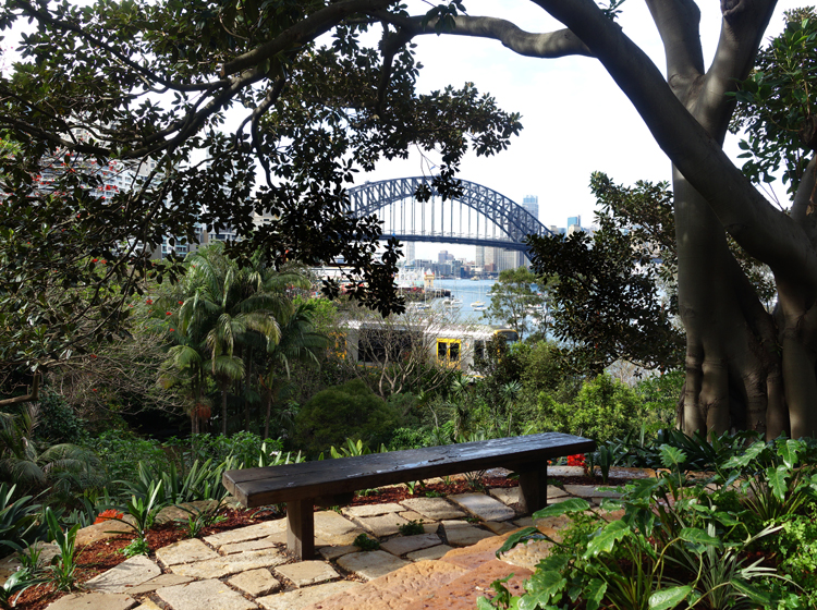 view of sydney harbour bridge from wendys secret garden